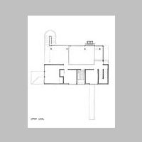Richard Meier, Smith House, Drawing by Richard Meier & Partners Architects, Upper level on www.newyork-architects.com.jpg